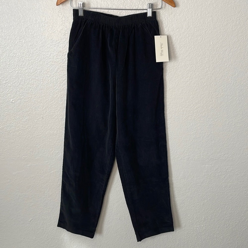 STUDIO WORKS Corduroy Pants | Black | Size 6 Petite